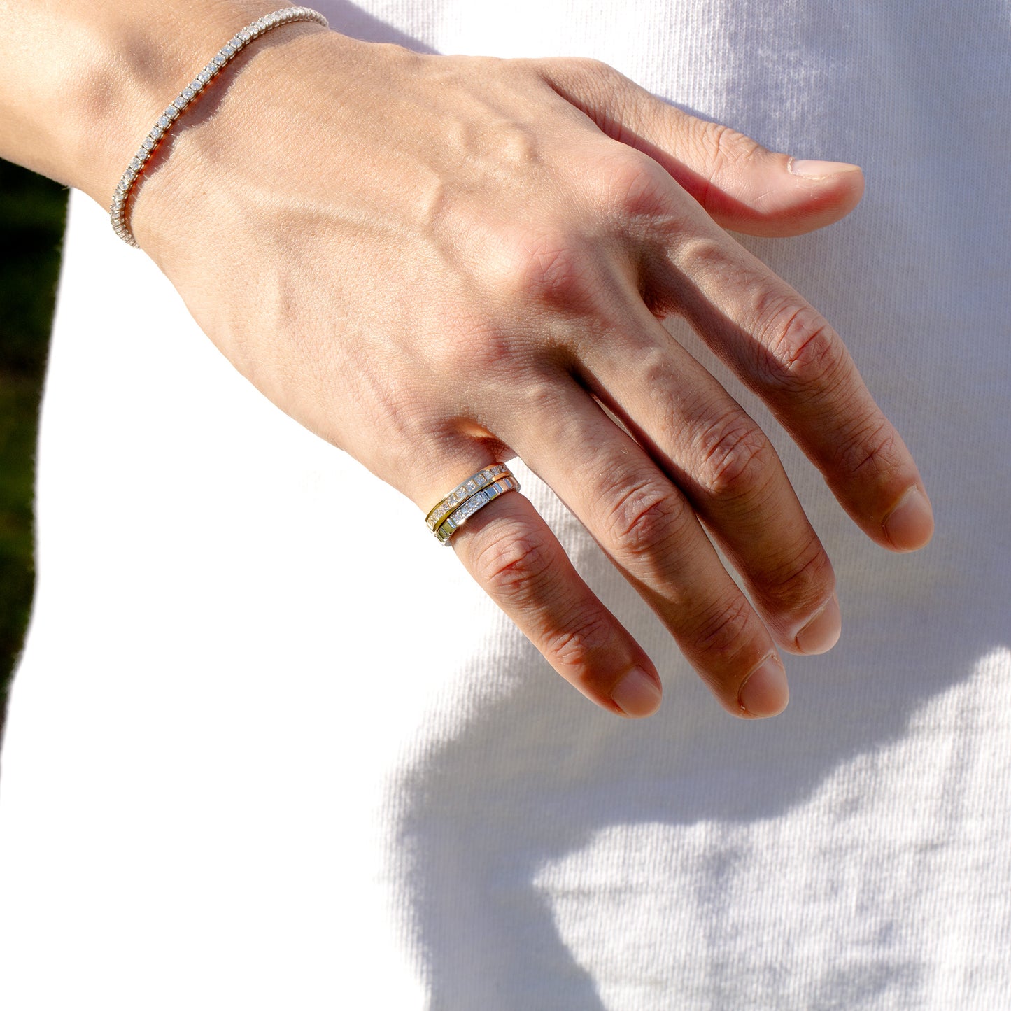 アイスボックスリング ホワイトゴールド メレダイヤモンドセッティング