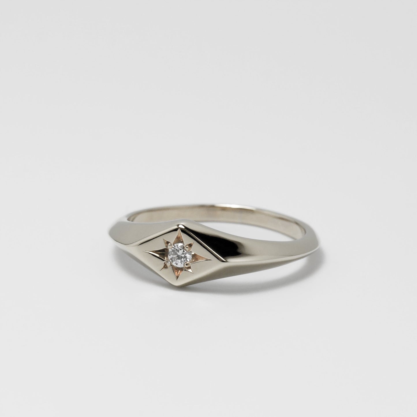 ロンバスリング シルバー センターダイヤモンドセッティング