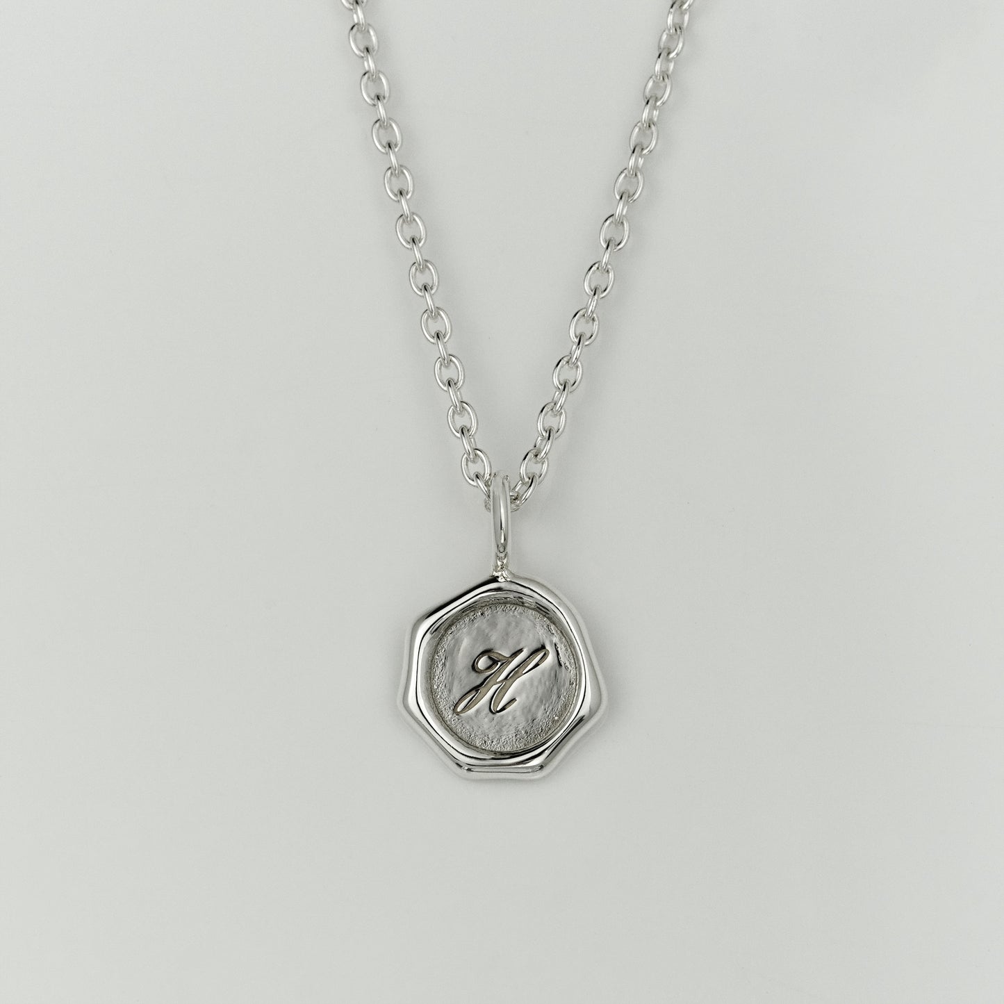 シーリングネックレス シルバー イニシャル