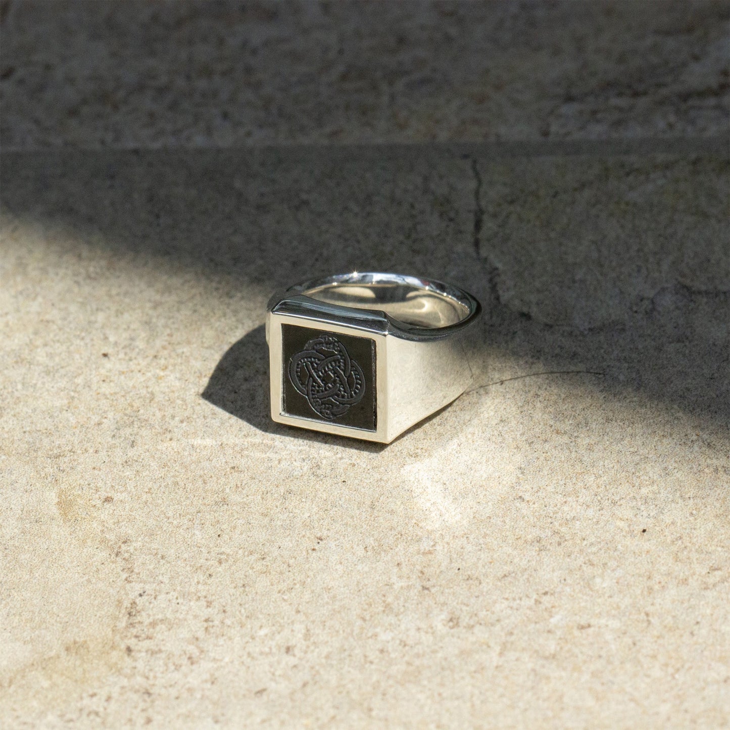 限定 シグネットリング シルバー オニキスプレート #16