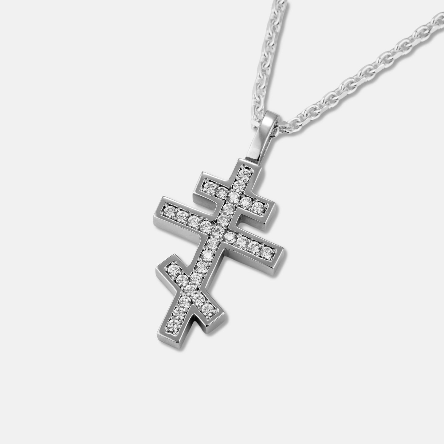キリストクロス[Christ cross]　シルバー　メレダイヤモンドセッティング