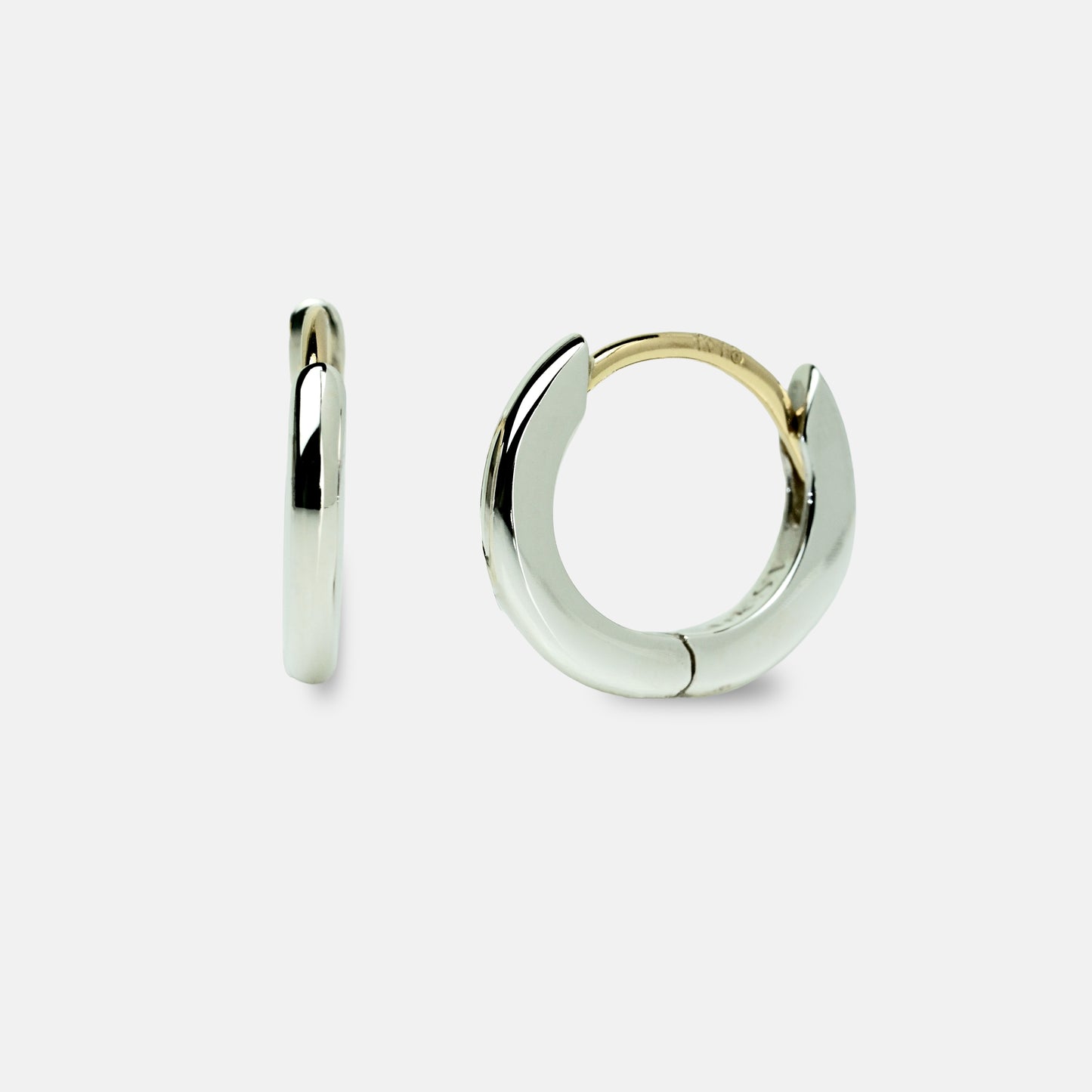 フープピアス　シルバー×イエローゴールド