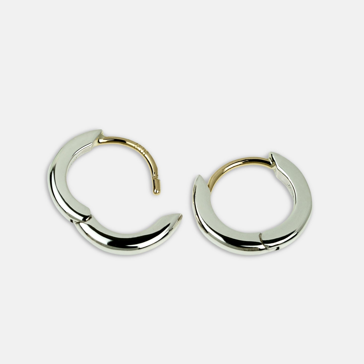 フープピアス　シルバー×イエローゴールド