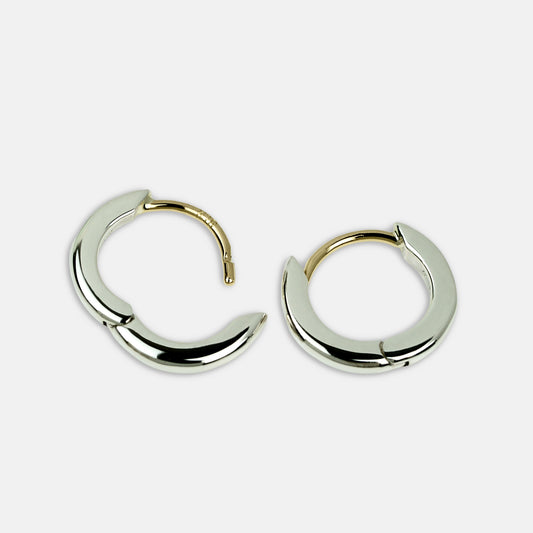 フープピアス　シルバー×イエローゴールド