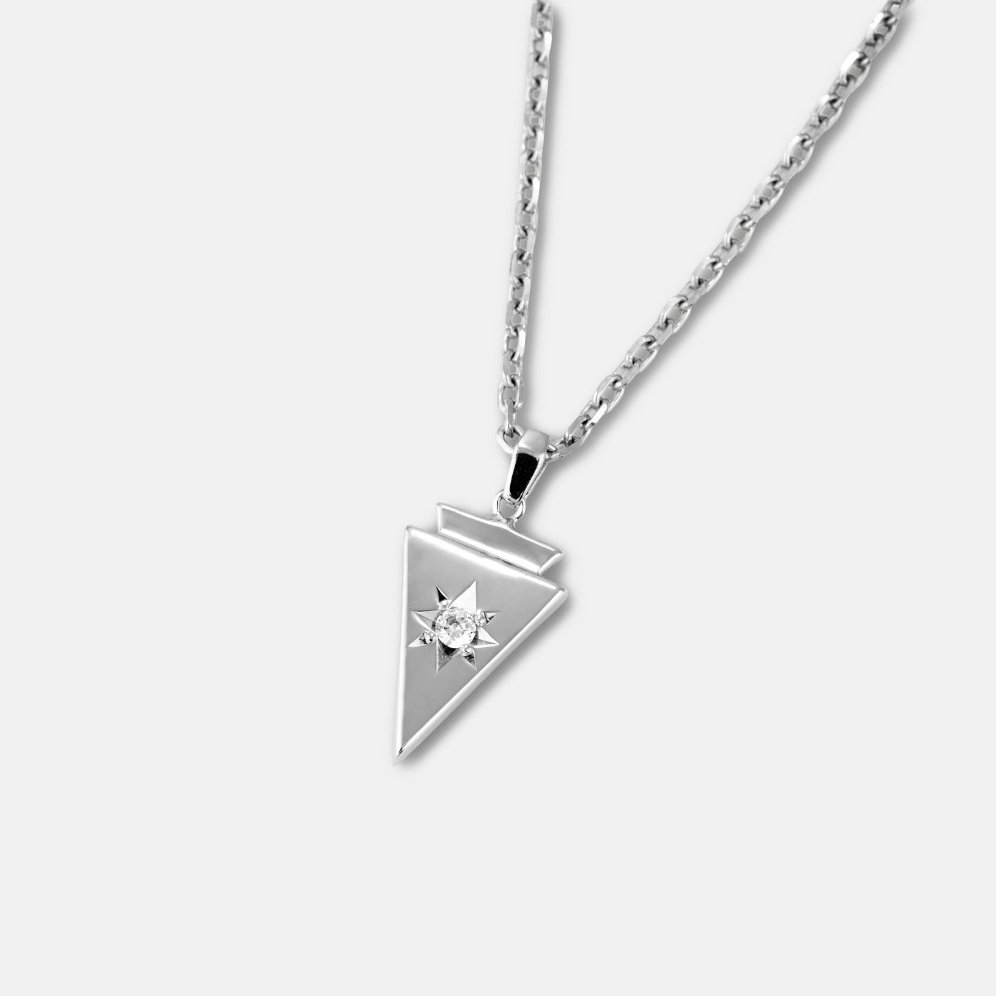 アローヘッド[Arrow head]　シルバー　センターダイヤモンドセッティング