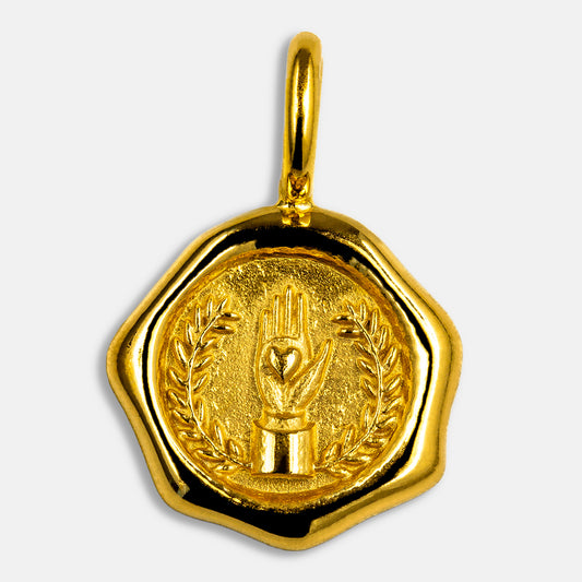 シーリングネックレストップ　イエローゴールド　Hamsa[ハムサ]