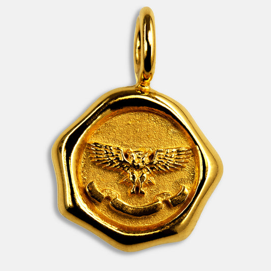 シーリングネックレストップ　イエローゴールド　Owl[フクロウ]