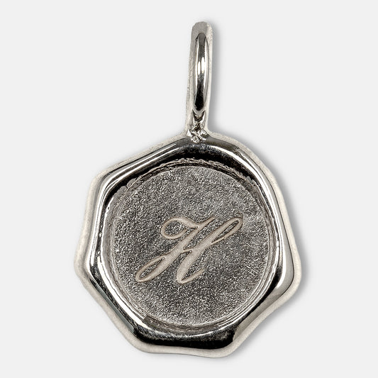 シーリングネックレス　シルバー　イニシャル