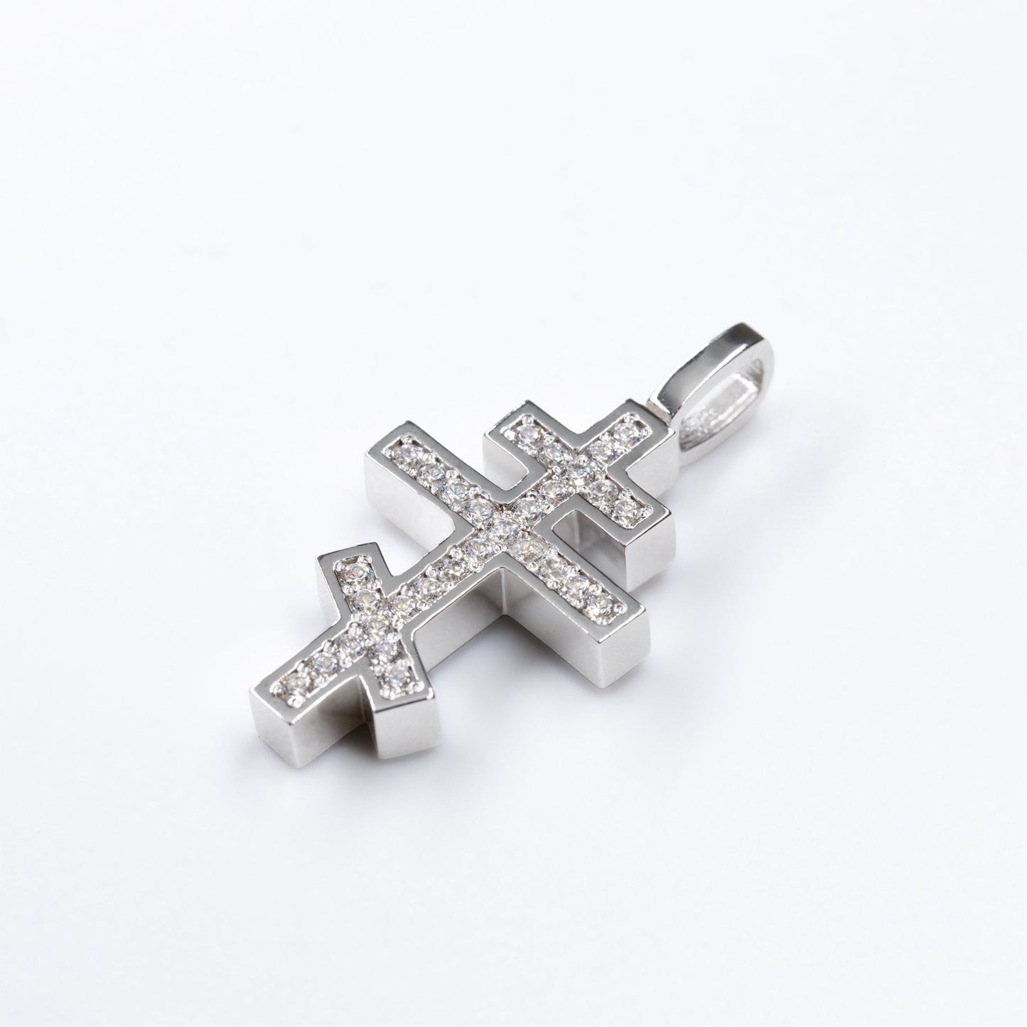 キリストクロス[Christ cross]　シルバー　メレダイヤモンドセッティング