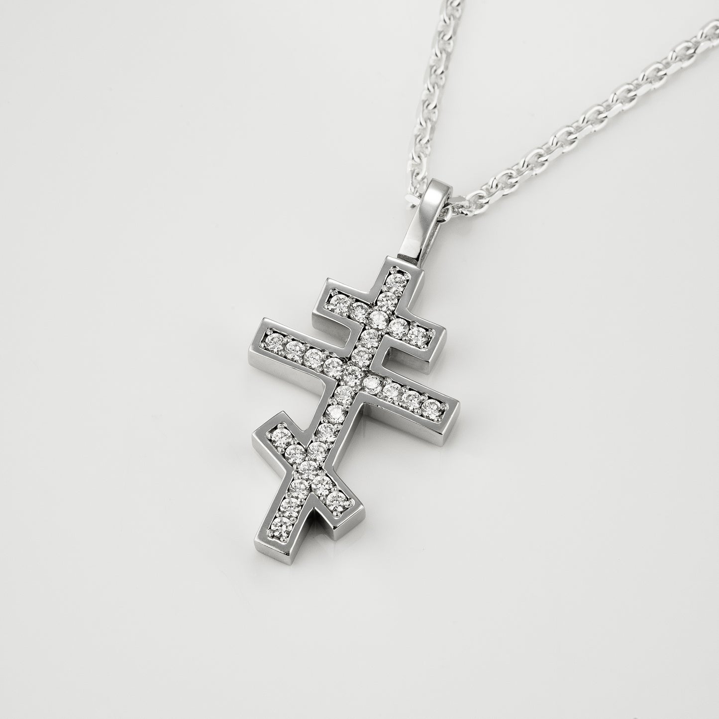 キリストクロス[Christ cross]　シルバー　メレダイヤモンドセッティング