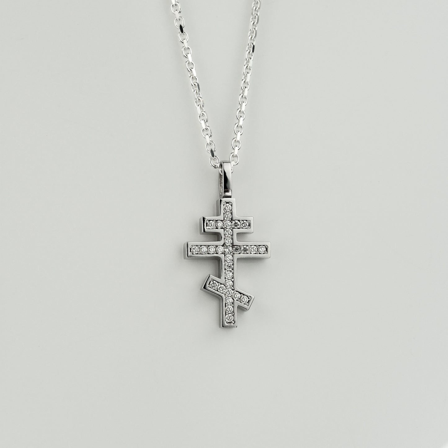キリストクロス[Christ cross]　シルバー　メレダイヤモンドセッティング