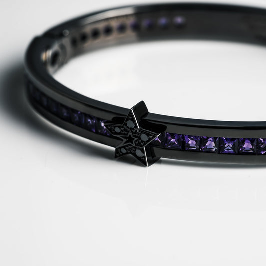 スターブレスレット　シルバー　ブラックルテニウム